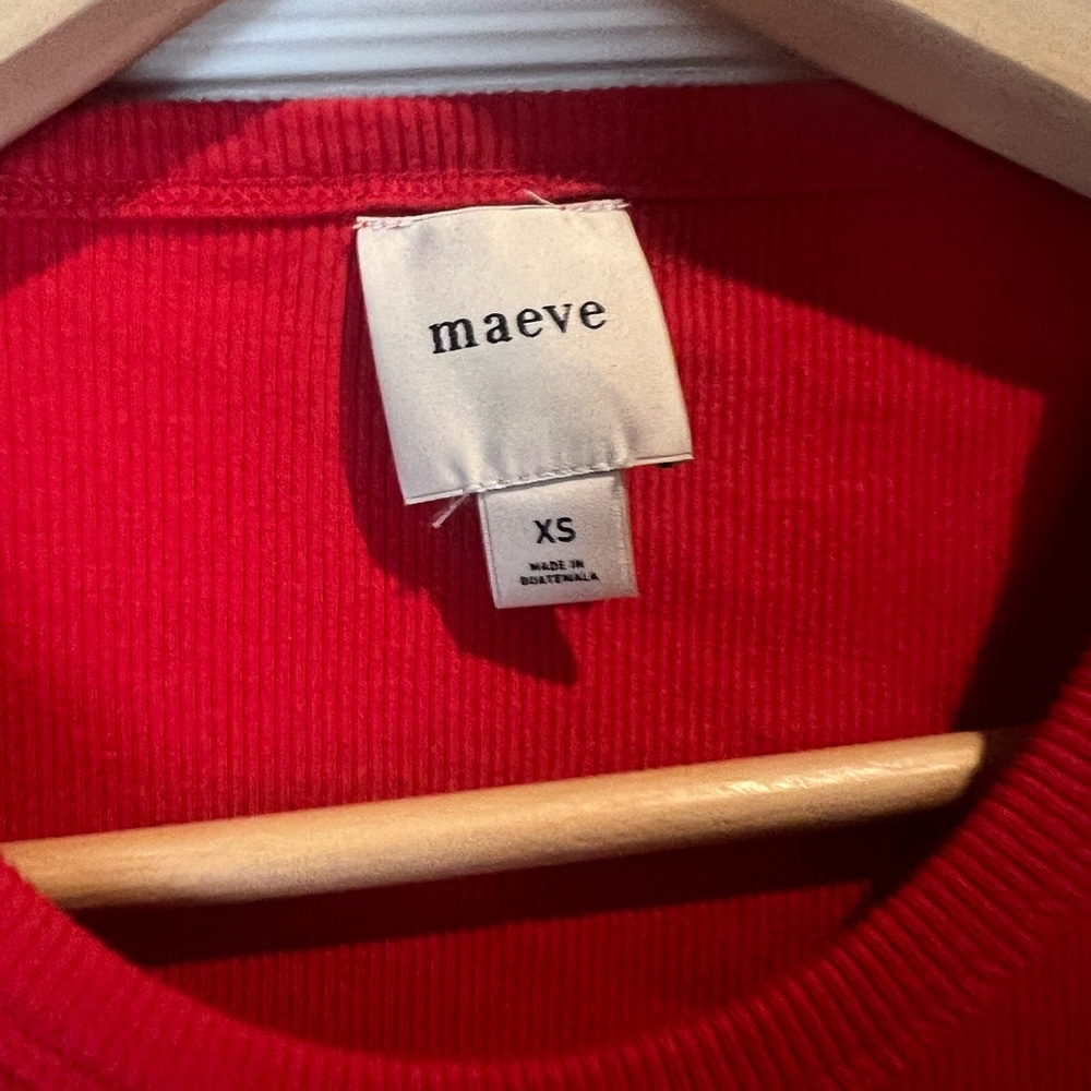 Anthropologie Maeve long sleeve ribbed tee XS - Picture 4 of 5
